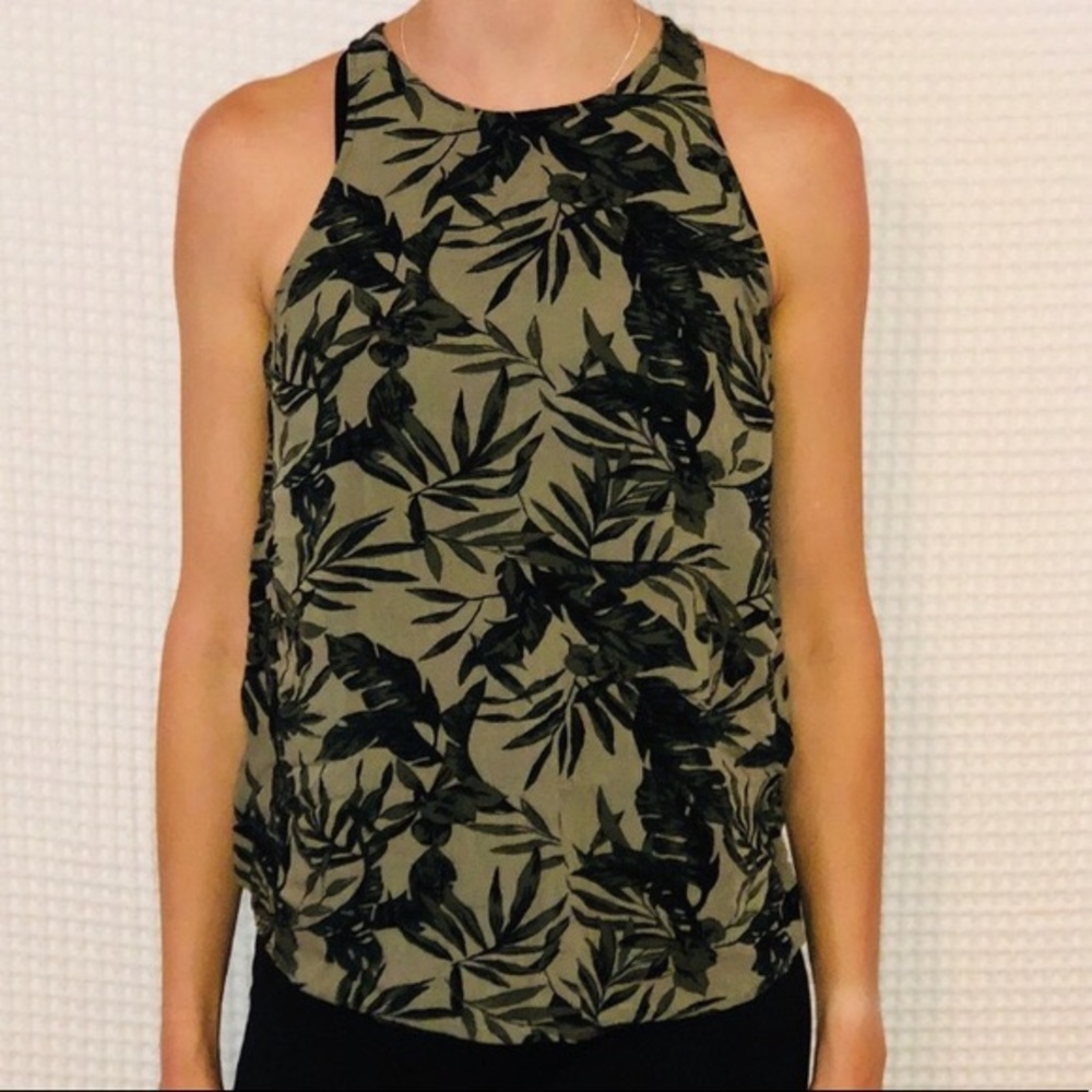 Green Leafy Tank Top